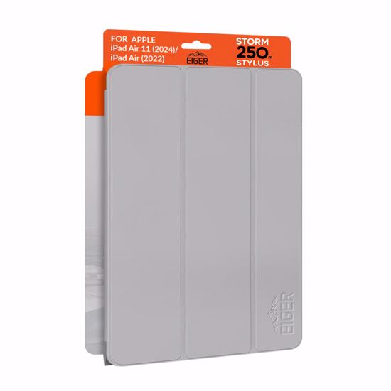 Picture of Eiger Eiger Storm 250m Stylus for Apple iPad Air 11 (2025)/(2024)/ Air (2022) in Light Grey in Retail Sleeve
